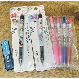 トンボ鉛筆 - Disney   MONO  シャーペン2本　カラーボールペン4本　シャー芯1本