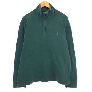 ラルフローレン(Ralph Lauren)の古着 ラルフローレン Ralph Lauren POLO by Ralph Lauren ハーフジップスウェットシャツ トレーナー メンズXL /eaa409534(スウェット)