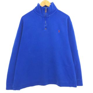 ラルフローレン(Ralph Lauren)の古着 ラルフローレン Ralph Lauren POLO by Ralph Lauren ハーフジップスウェットシャツ トレーナー メンズXXL /eaa409541(スウェット)