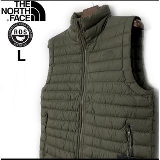 ザノースフェイス(THE NORTH FACE)のTHE NORTH FACE US限定 RDS 軽量(USサイズL)緑 カーキ(ダウンベスト)