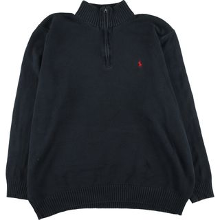 ラルフローレン(Ralph Lauren)の古着 ビッグサイズ ラルフローレン Ralph Lauren POLO by Ralph Lauren コットンニットハーフジップセーター メンズXXXL /eaa409084(ニット/セーター)