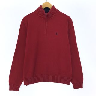 ラルフローレン(Ralph Lauren)の古着 ラルフローレン Ralph Lauren POLO by Ralph Lauren コットンニットハーフジップセーター メンズXL /eaa409306(ニット/セーター)