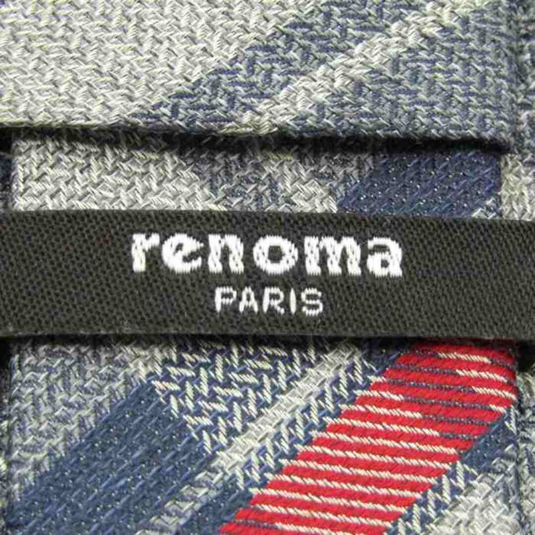 RENOMA(レノマ)のレノマ ブランドネクタイ チェック柄 格子柄 メンズ ネイビー renoma メンズのファッション小物(ネクタイ)の商品写真