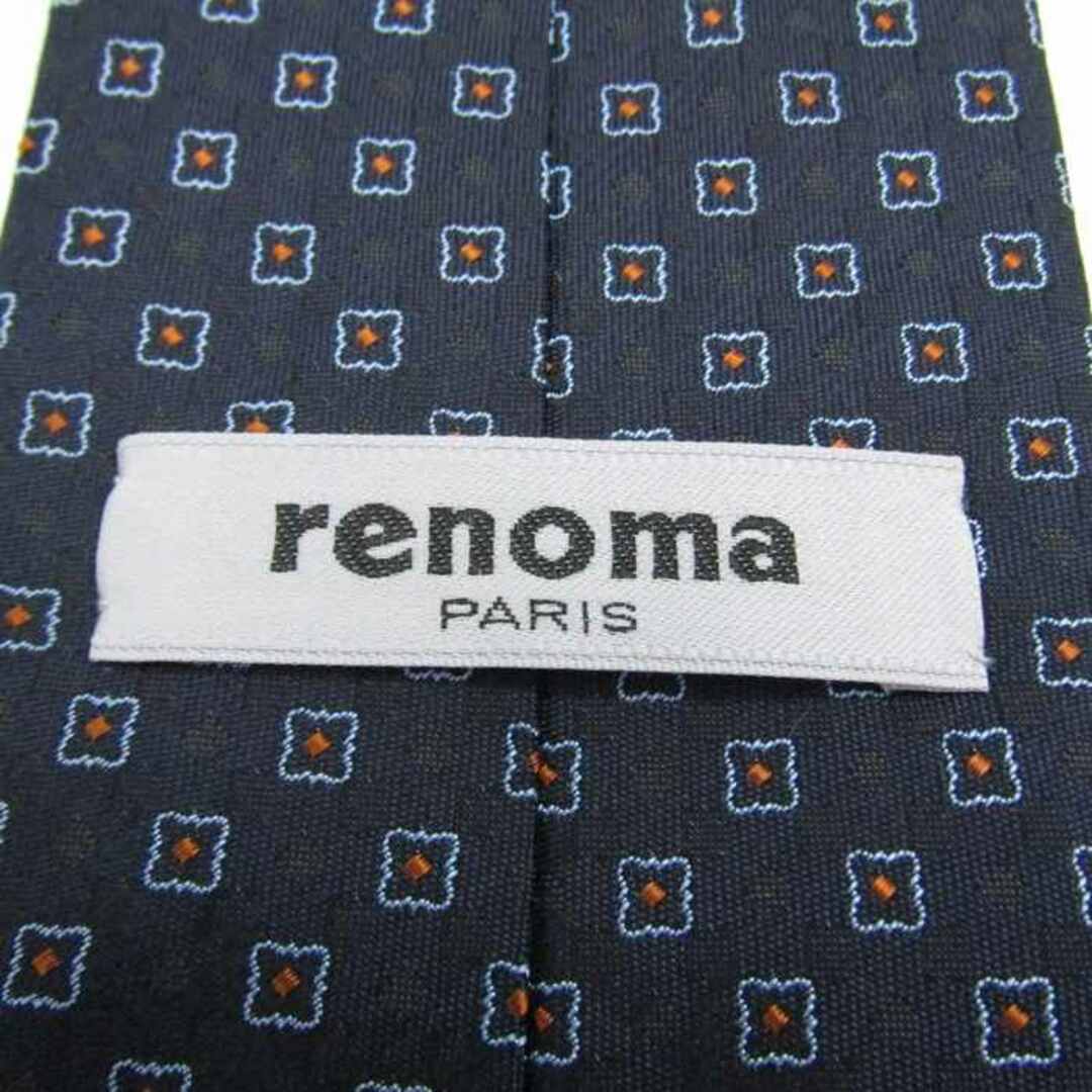 RENOMA(レノマ)のレノマ ブランドネクタイ 花柄 ドット 小紋柄 シルク 日本製 メンズ ネイビー renoma メンズのファッション小物(ネクタイ)の商品写真