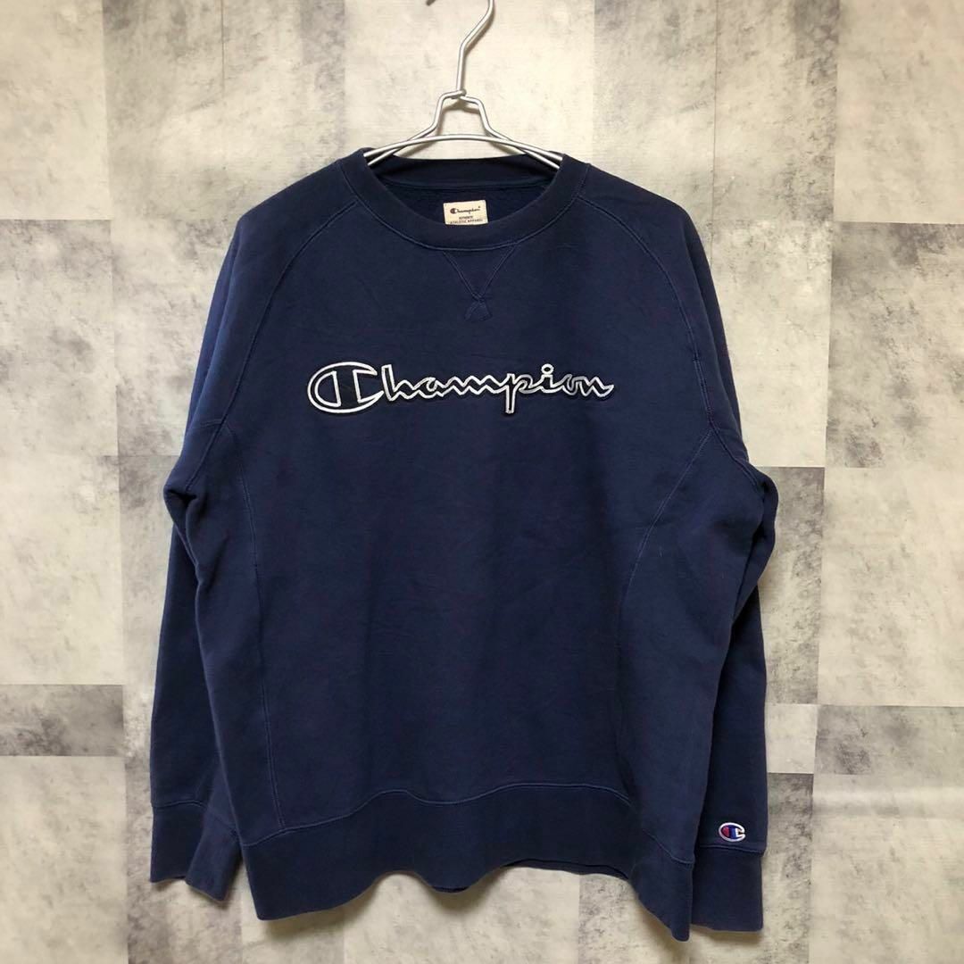 Champion(チャンピオン)のUS/EU輸入海外古着　チャンピオン  スウェット　L　ネイビー メンズのトップス(スウェット)の商品写真