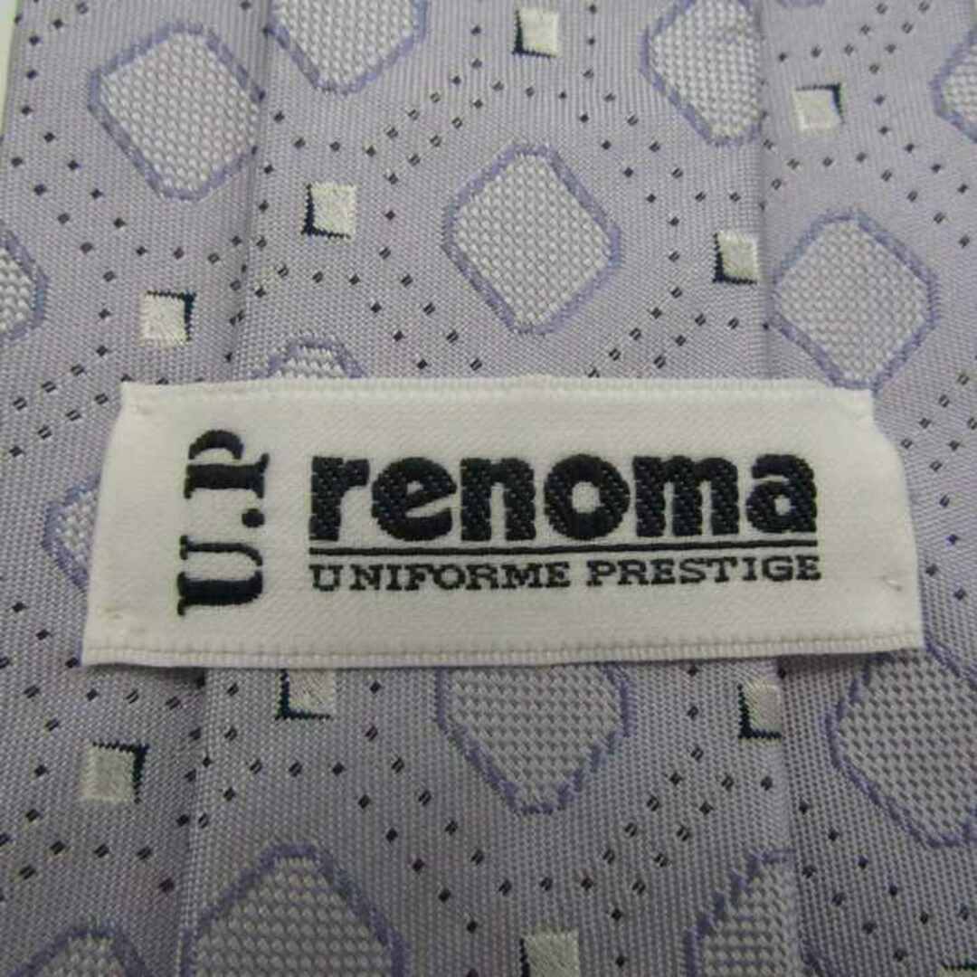 RENOMA(レノマ)のレノマ ブランドネクタイ チェック柄 格子柄 スクエア柄 シルク 日本製 メンズ ライトグレー renoma メンズのファッション小物(ネクタイ)の商品写真