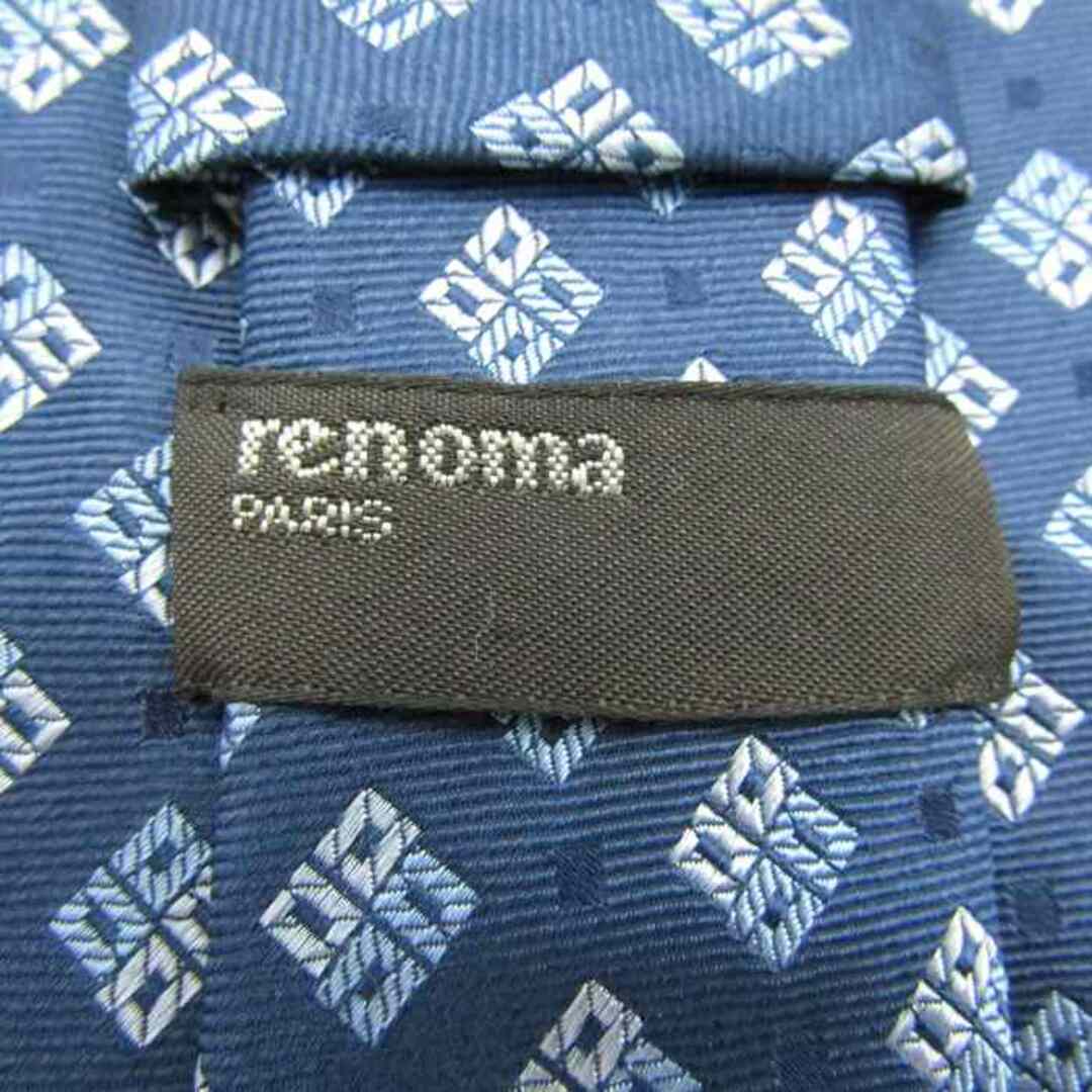 RENOMA(レノマ)のレノマ ブランドネクタイ チェック柄 格子柄 シルク イタリア製 メンズ ネイビー renoma メンズのファッション小物(ネクタイ)の商品写真