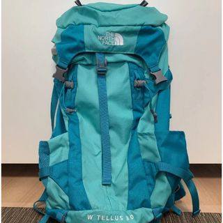 ザノースフェイス(THE NORTH FACE)のノースフェイス リュック　Wテルス30 グリーン　バッグ【美品】(登山用品)