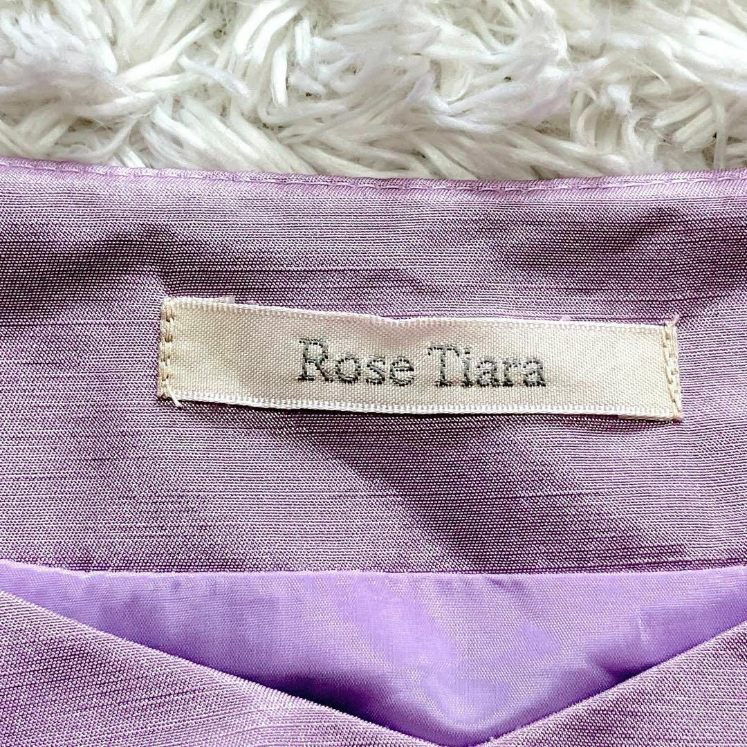 Rose Tiara(ローズティアラ)の美品✨️ローズティアラ ロングワンピース 42 XL ラベンダー ライトパープル レディースのワンピース(ひざ丈ワンピース)の商品写真