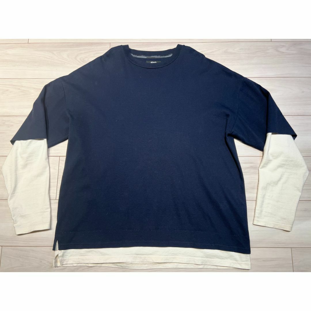 glamb(グラム)のglamb Oversized Fake Layered CS ネイビー S メンズのトップス(Tシャツ/カットソー(七分/長袖))の商品写真