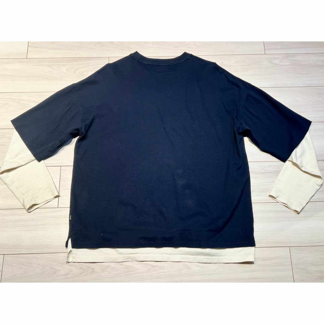 glamb(グラム)のglamb Oversized Fake Layered CS ネイビー S メンズのトップス(Tシャツ/カットソー(七分/長袖))の商品写真