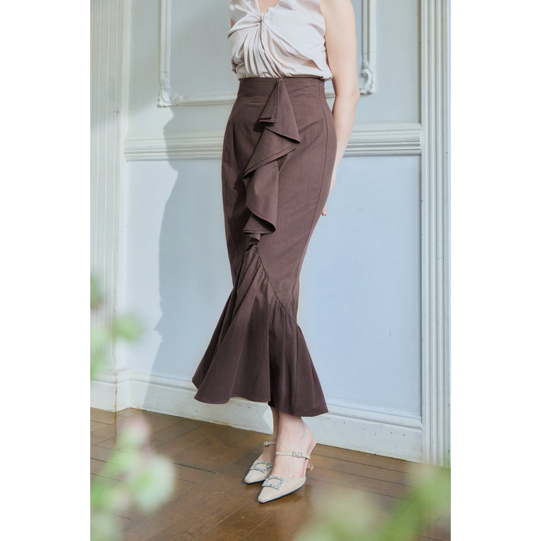 【最終価格】Mermaid Linen Ruffled Skirt