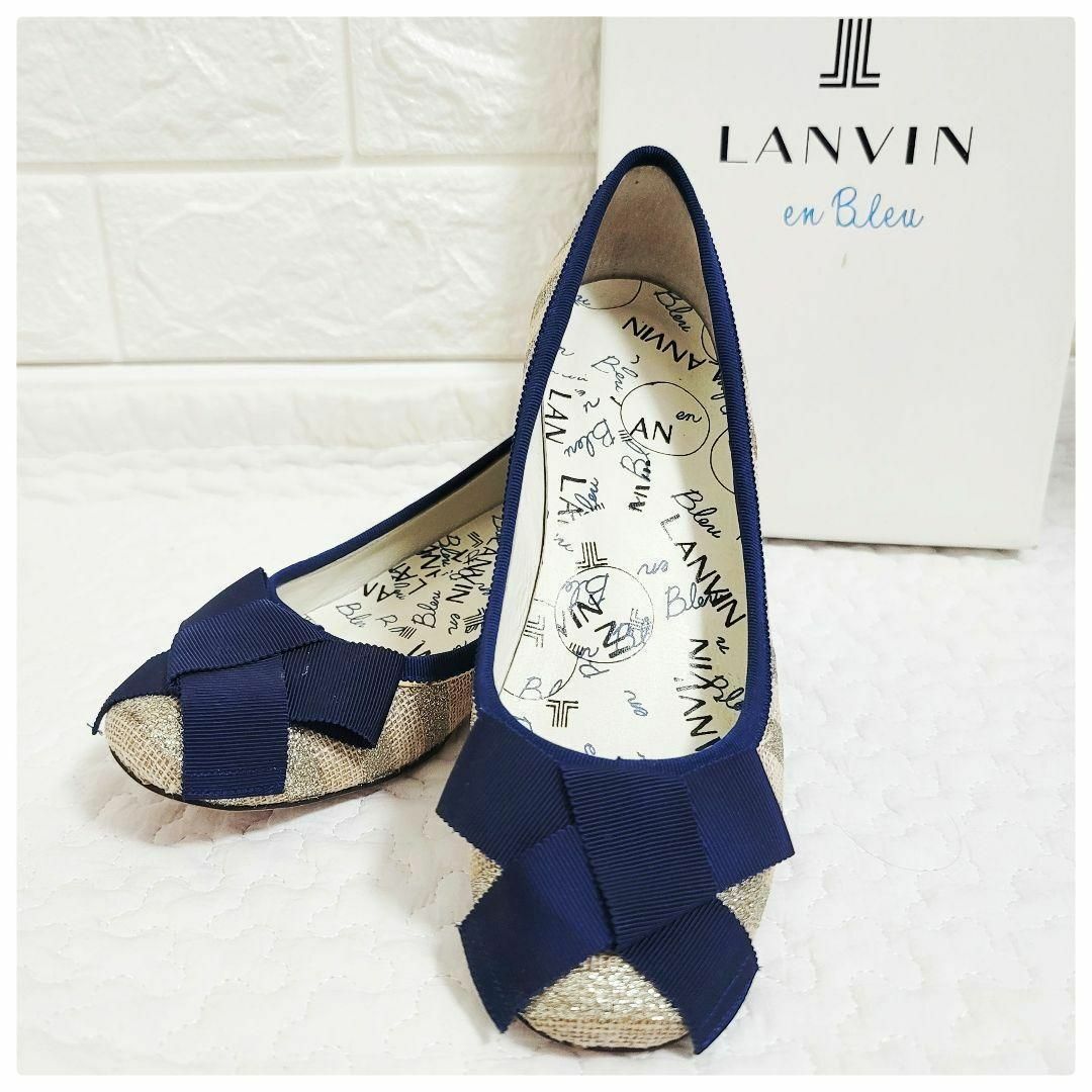 LANVIN en Bleu(ランバンオンブルー)のランバンオンブルー LANVIN euBlue リボン パンプス ジュート 22 レディースの靴/シューズ(ハイヒール/パンプス)の商品写真