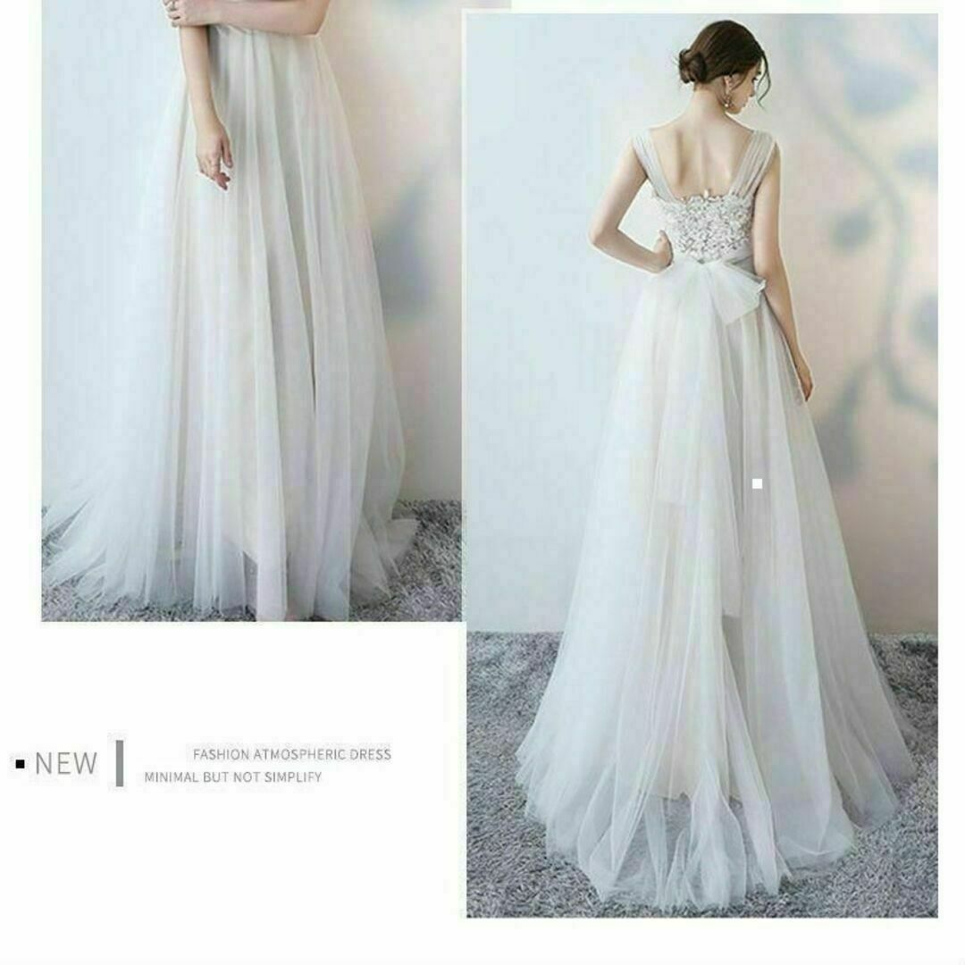 【ウエディング】ドレス　L　Aラインドレス　二次会　ワンピース　結婚式ウェディングドレス