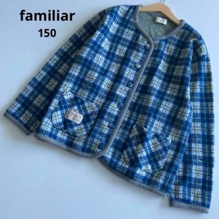 ファミリア(familiar)のファミリア　長袖　チェック　ウール　ジャケット　アウター　ピーターラビット　(ジャケット/上着)