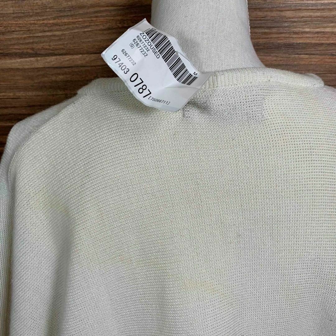キャシーズ クロセット ニット セーター Lサイズ 白 ホワイト 無地 長袖 メンズのトップス(ニット/セーター)の商品写真