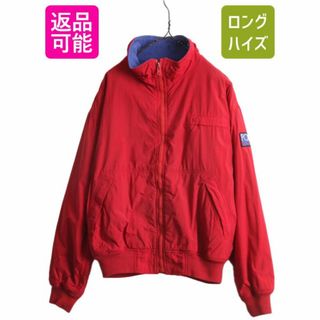 ラルフローレン(Ralph Lauren)の90s ポロ ラルフローレン HI TECH フルジップ ナイロン ジャケット メンズ M 古着 90年代 オールド 裏 フリース ライナー付き ブルゾン 赤(ブルゾン)