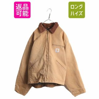 90s USA製 カーハート デトロイト ジャケット メンズ XXL 90年代 オールド CARHARTT ダック ブランケット ライナー付き ブルゾン ブラウン(ブルゾン)