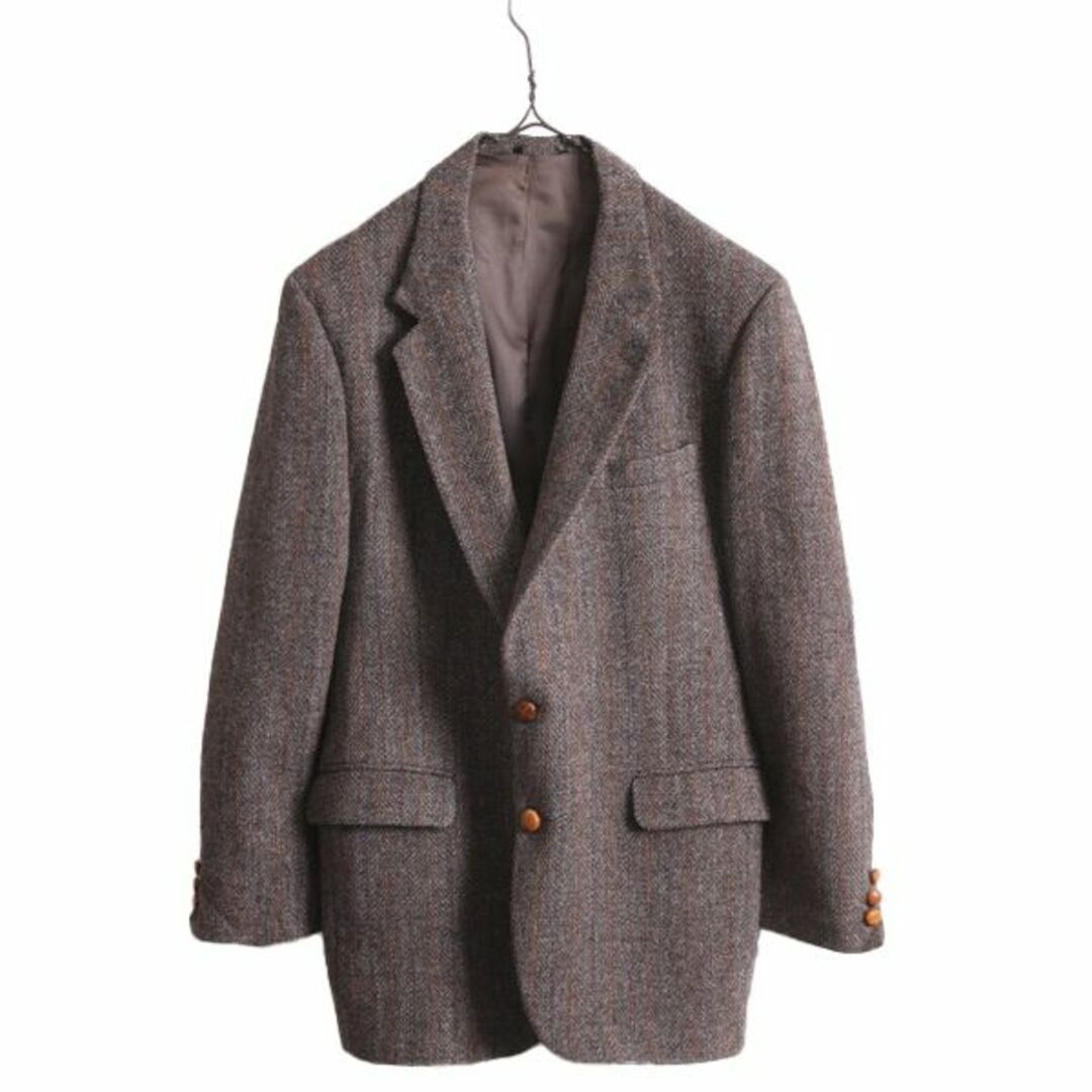 HARRIS TWEED ハリスツイード テーラードジャケット ヘリンボーン L HARRIS TWEED ハリスツイード テーラードジャケット ヘリンボーン L