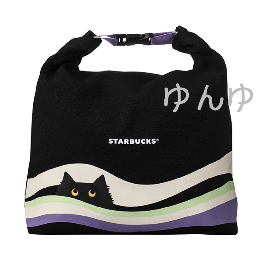 Starbucks Coffee(スターバックスコーヒー)のスタバ　スターバックス　トートバッグ　エコバッグ　ねこ　黒猫　マグカップ　限定 レディースのバッグ(トートバッグ)の商品写真