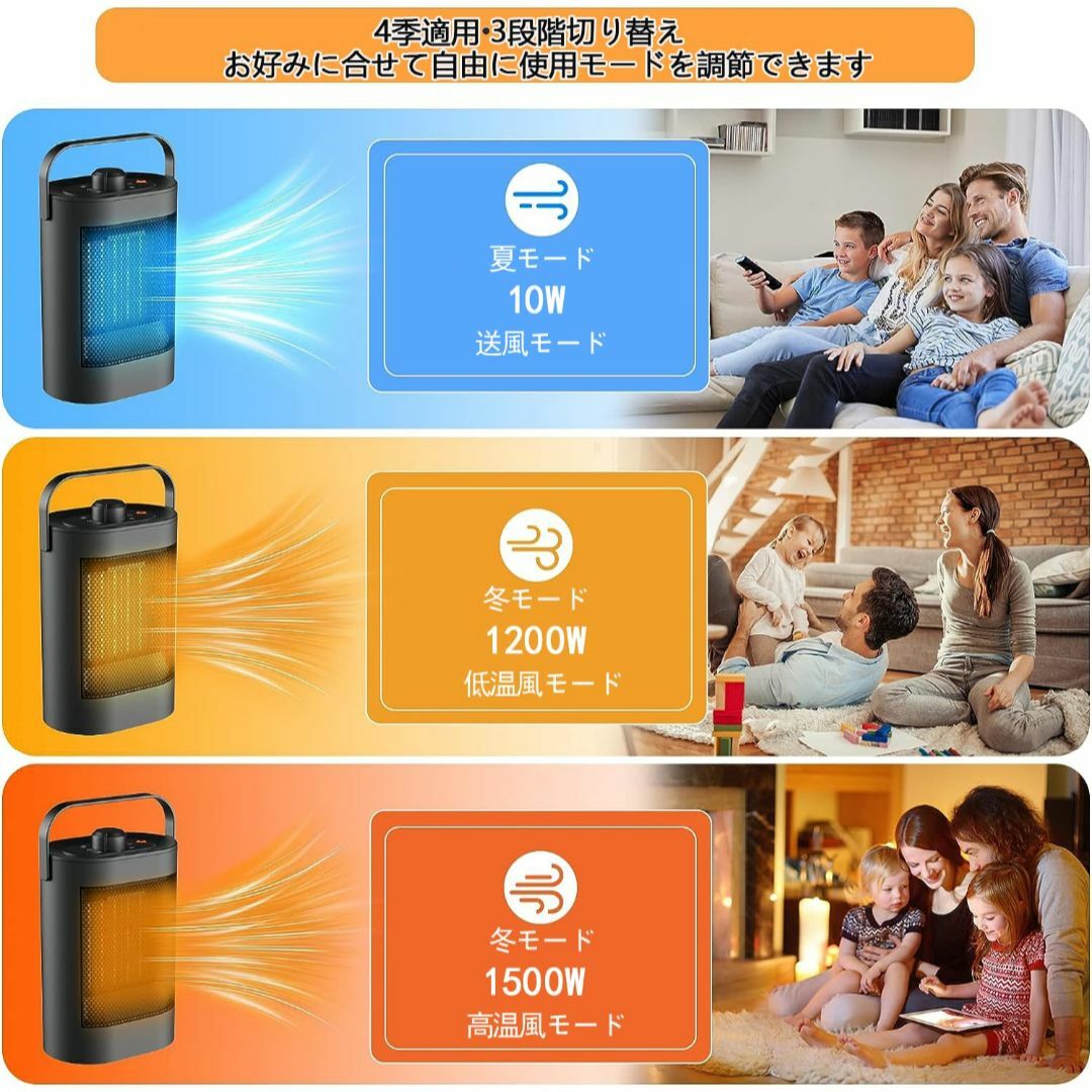 2023最新冷暖兼用】セラミックヒーター 電気ストーブ ヒーター 小型