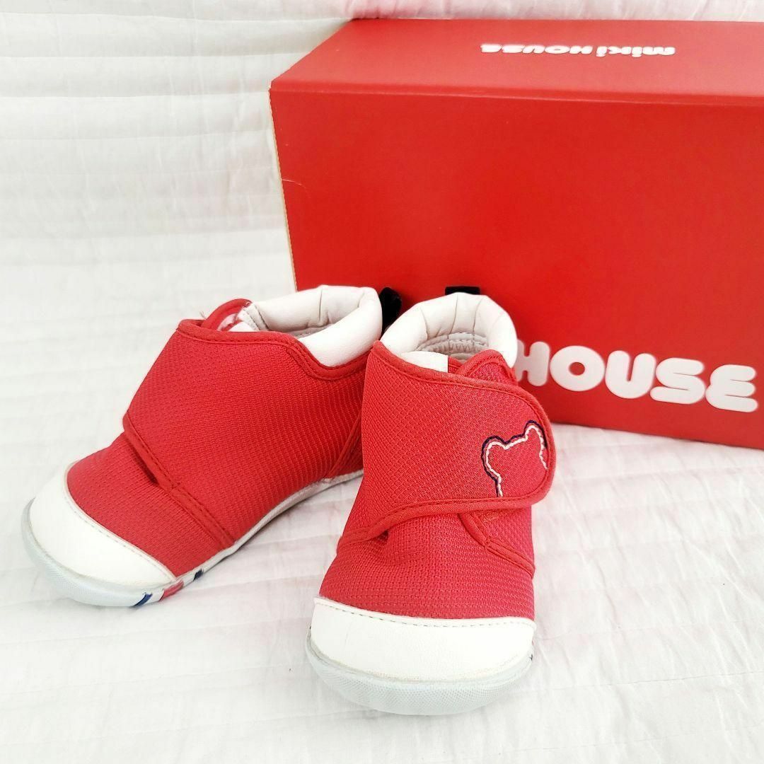 mikihouse(ミキハウス)のミキハウス MIKIHOUSE ファースト シューズ ベビー レッド 12.5 キッズ/ベビー/マタニティのベビー靴/シューズ(~14cm)(スニーカー)の商品写真