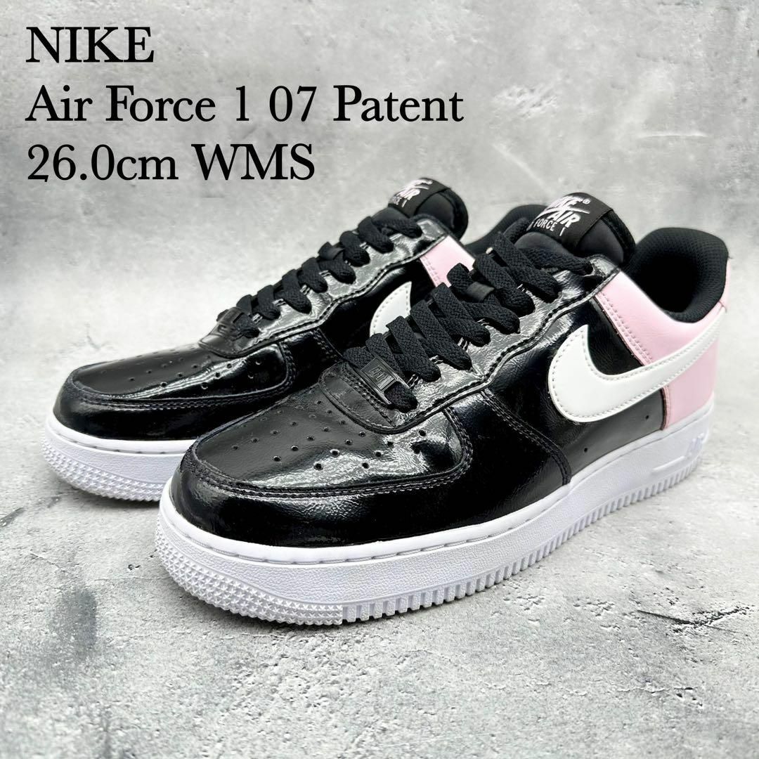 ムラマサのNIKE【極美品】NIKE エアフォース1 07 WMS ブラック ピンク パテント