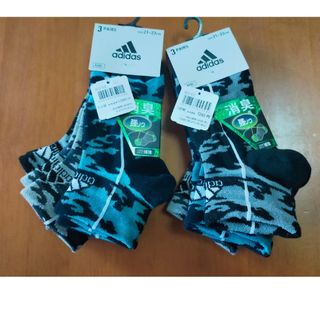 アディダス(adidas)の新品 未使用 21～23cm adidas ソックス 6足セット 定価2816円(靴下/タイツ)