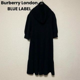 バーバリーブルーレーベル(BURBERRY BLUE LABEL)のx70 バーバリーロンドン ブルーレーベル タートルネック半袖ワンピース ひざ丈(ひざ丈ワンピース)