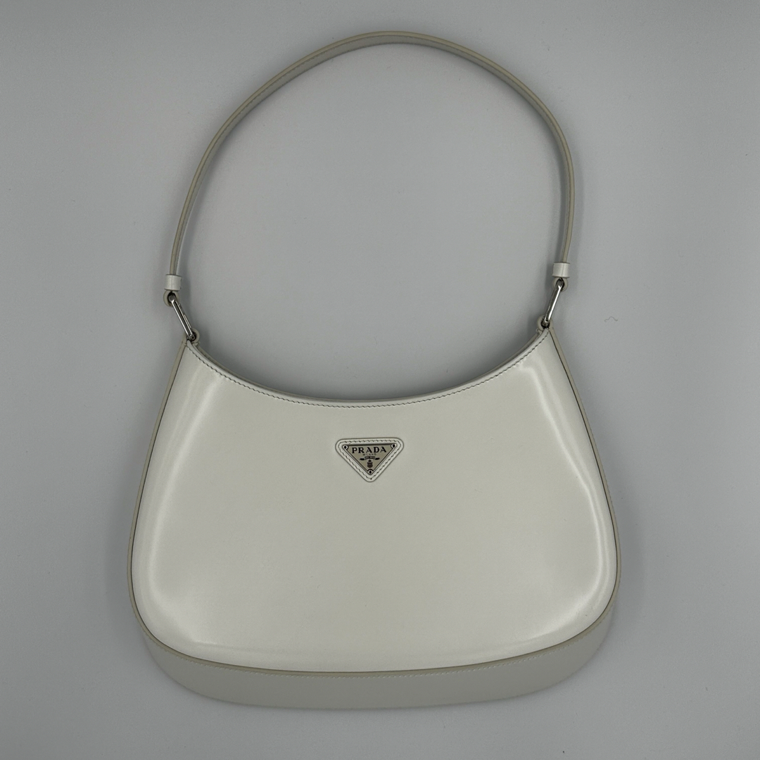 PRADA - PRADA クレオ ハンドバッグ ショルダーバッグ ホワイト PRADA - PRADA クレオ ハンドバッグ ショルダーバッグ ホワイト