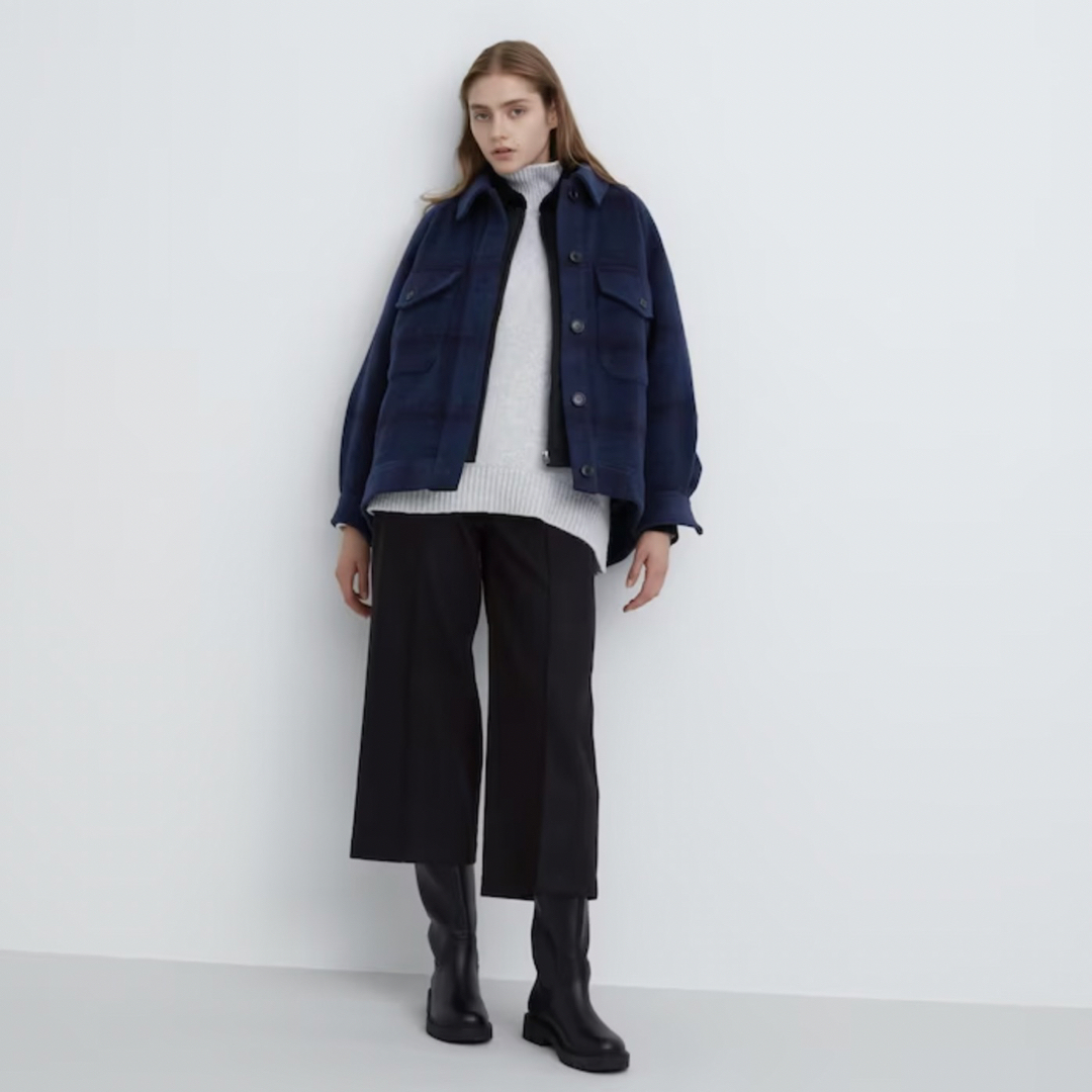 UNIQLO - UNIQLO:C ユニクロ オーバーサイズジャケット ブルー UNIQLO - UNIQLO:C ユニクロ オーバーサイズジャケット ブルー