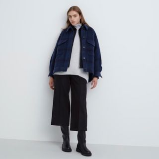 ユニクロ(UNIQLO)のUNIQLO：C ユニクロ オーバーサイズジャケット ブルー XXL(ブルゾン)