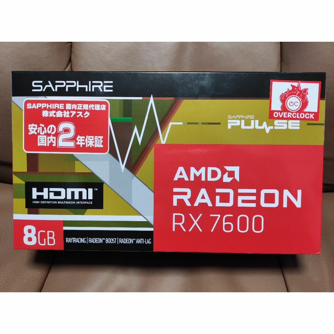 PCパーツSAPPHIRE Radeon RX 7600 (2023/12/24購入)