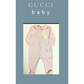 グッチ(Gucci)の期間限定値引きGGロゴタグ付新品　GUCCI グッチベビーロンパース6-9ヶ月(ロンパース)