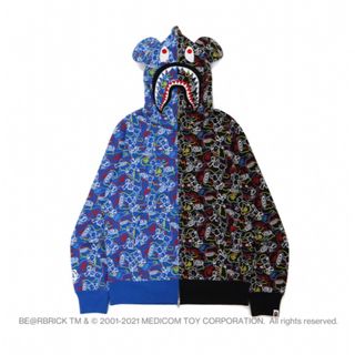 メディコムトイ(MEDICOM TOY)の新品MEDICOM TOY CAMO BE@R SHARK ジップアップパーカー(パーカー)