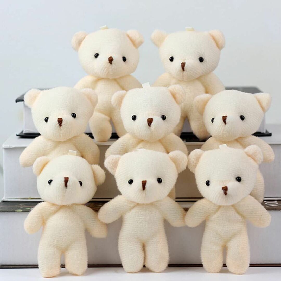【色: Beige 12pcs】EXCEART テディベア ミニ 熊 人形 小さ キッズ/ベビー/マタニティのおもちゃ(ぬいぐるみ/人形)の商品写真