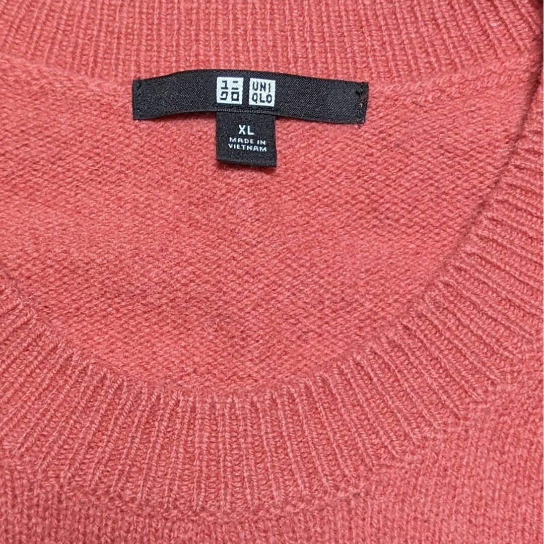 UNIQLO(ユニクロ)の新品 未使用 ユニクロ プレミアムラムクルーネックセーター 長袖XL ピンク レディースのトップス(ニット/セーター)の商品写真