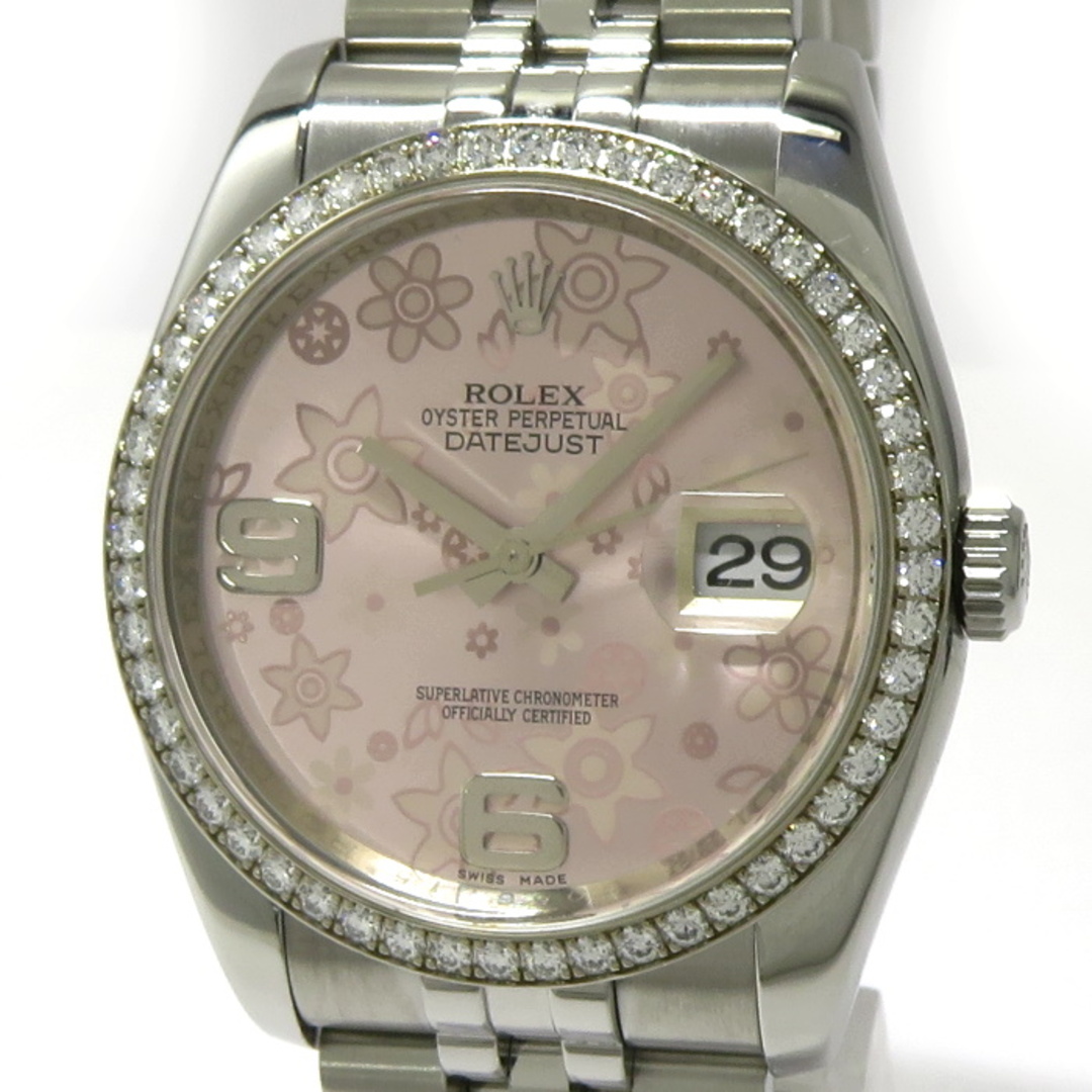 ROLEX(ロレックス)のROLEX デイトジャスト 自動巻き ベゼルダイヤ 10PD SS レディースのファッション小物(腕時計)の商品写真