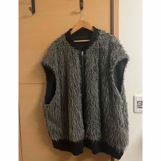 ウル(URU)のURU zip up vest ファーベスト リバーシブル(ベスト)