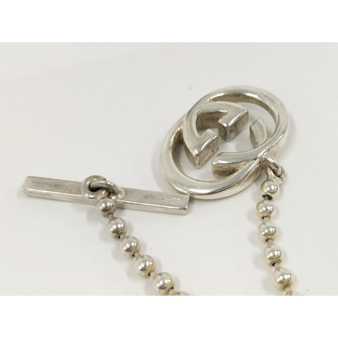 GUCCI - GUCCI ネックレス ボールチェーン GG ロゴ SV925 GUCCI - GUCCI ネックレス ボールチェーン GG ロゴ SV925