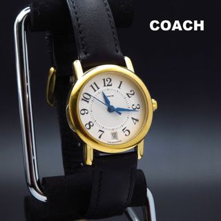 コーチ(COACH)のCOACH 腕時計 ラウンドフェイス デイト 青い針 (腕時計)