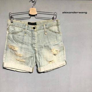 アレキサンダーワン(Alexander Wang)のalexanderwang アレキサンダーワン ダメージ デニム ショートパンツ(ショートパンツ)