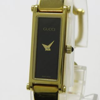 グッチ(Gucci)のGUCCI レディース 腕時計 バングルウォッチ クオーツ SS ブラック文字盤(ブレスレット/バングル)