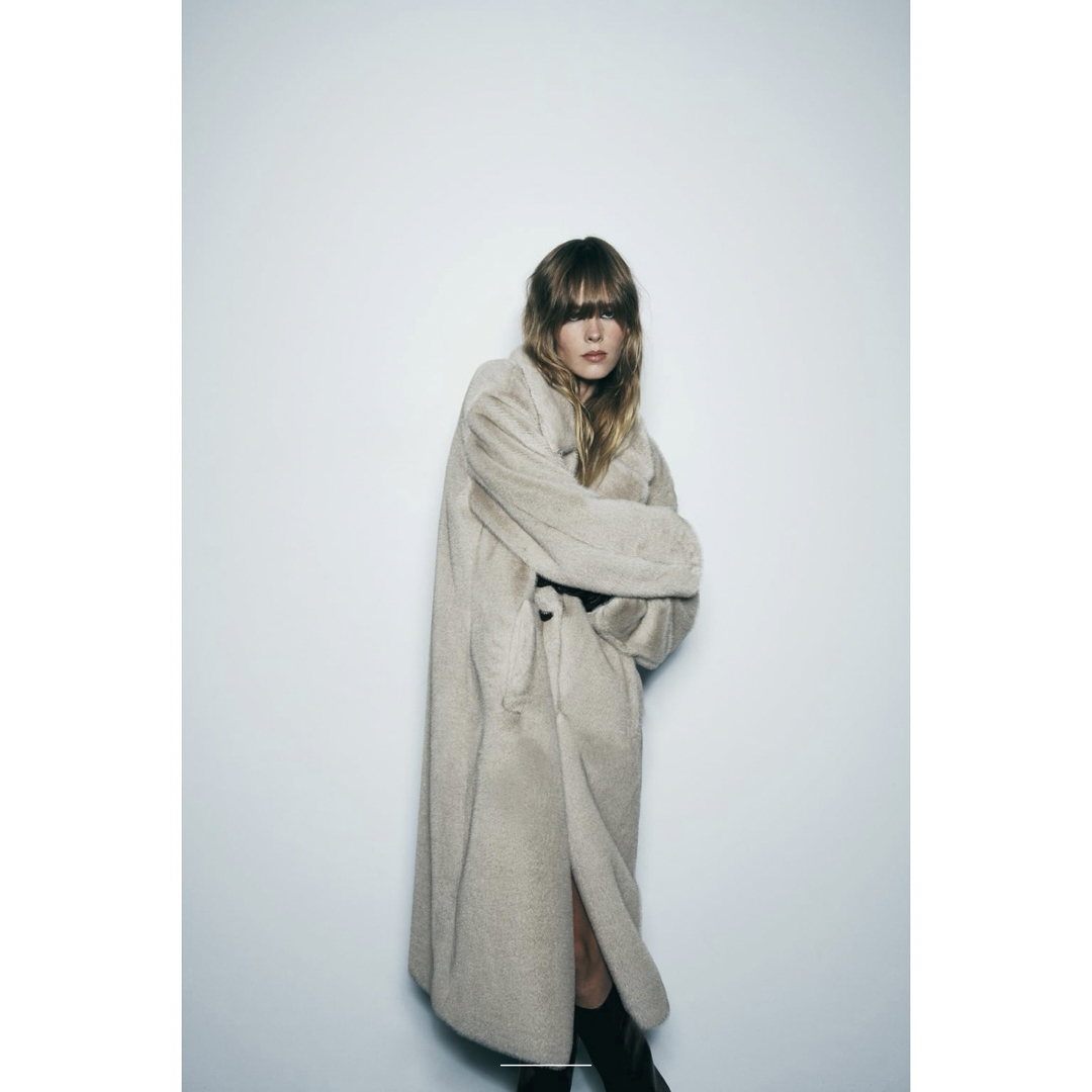 ZARA - 今季完売 新品タグ付き ZARA フェイクファーロングコート ZARA - 今季完売 新品タグ付き ZARA フェイクファーロングコート