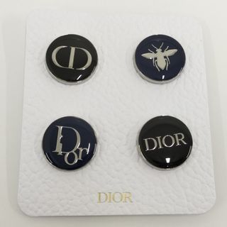 クリスチャンディオール(Christian Dior)のChristian Dior ピンバッチ ロゴ シルバー ブラック ネイビー(その他)