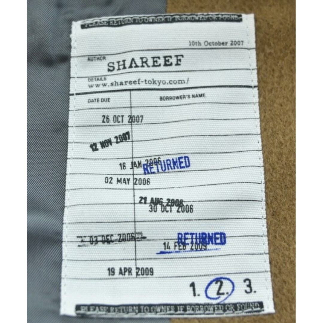 SHAREEF(シャリーフ)のSHAREEF シャリーフ チェスターコート 2(M位) 茶 【古着】【中古】 メンズのジャケット/アウター(チェスターコート)の商品写真