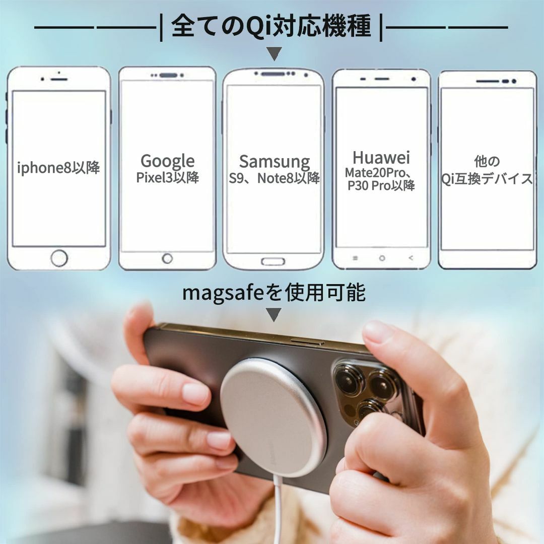 【数量限定】【耐熱性アップ】Magsafe用 リング 磁気増強 iPhone マ スマホ/家電/カメラのスマホアクセサリー(その他)の商品写真