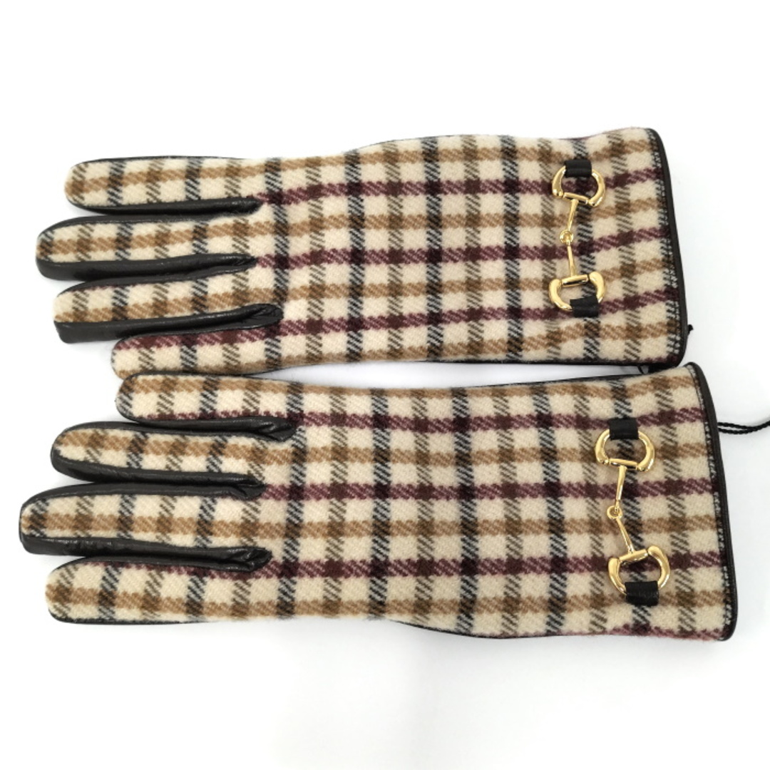Gucci(グッチ)のGUCCI グローブ 手袋 ホースビット ブラウン 603635 レディースのファッション小物(手袋)の商品写真