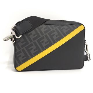 フェンディ(FENDI)のFENDI ダイアゴナル ショルダーバッグ カメラバッグ PVC グレー(ショルダーバッグ)