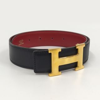 エルメス(Hermes)のHERMES リバーシブル Hバックル ベルト レザー ブラック □A刻印(ベルト)